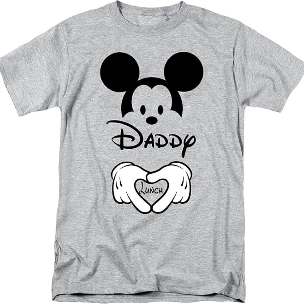 Disney Mickey Couple Shirts Dad  Pregnancy Announcement Mens L funny humor